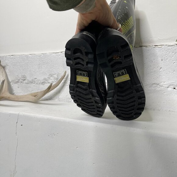 Capelli New York City 6 Black & Yellow Rubber Skyscraper Mid-Calf Rain Boots - Picture 5 of 8